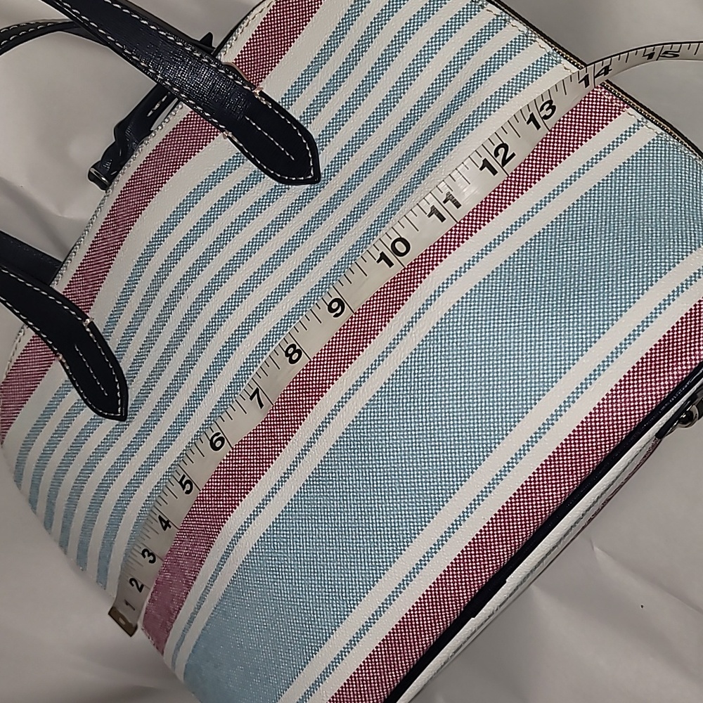 Dooney & Bourke Striped Satchel - Picture 7 of 13